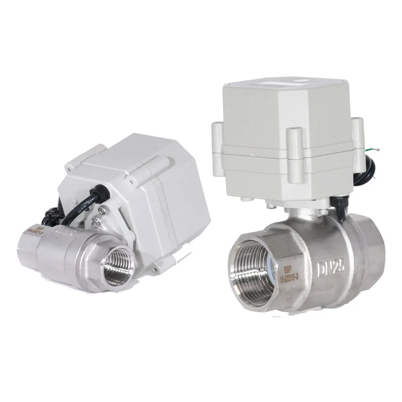 Cr201 DN8 DN10 DN1512Volt 2-Way 304 Stainless Steel Mini Electric Automatic Motorized Water Control Shut-Off Actuator Ball Valve