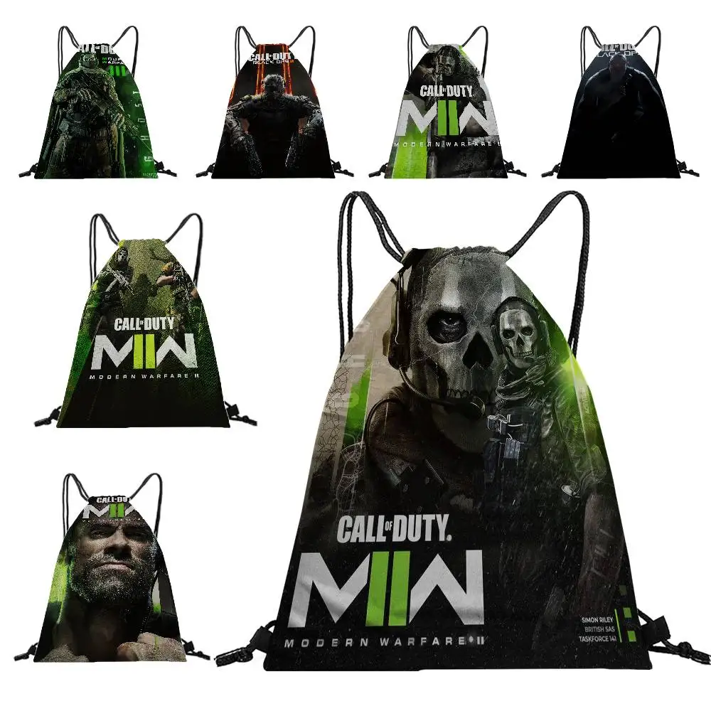 

Game Call of Duty Цельный рюкзак на шнурке, регулируемый рюкзак на шнурке, сумка для хранения, карман на шнурке