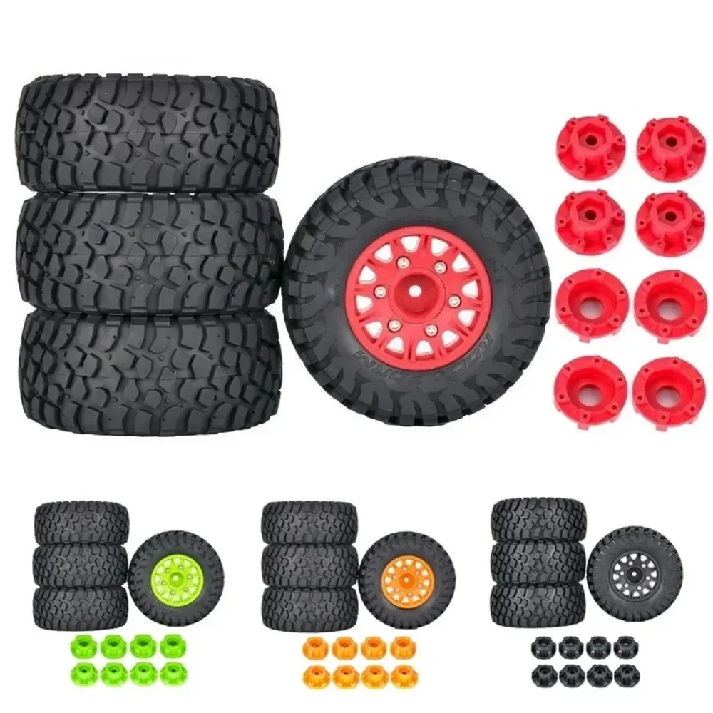 GGRC 4Pcs 112mm 1/8 1/10 Short Course Truck Tire Tyre with 12mm 14mm 17mm Wheel Hex for TRAXXAS Slash ARRMA SENTON HSP HPI RC C