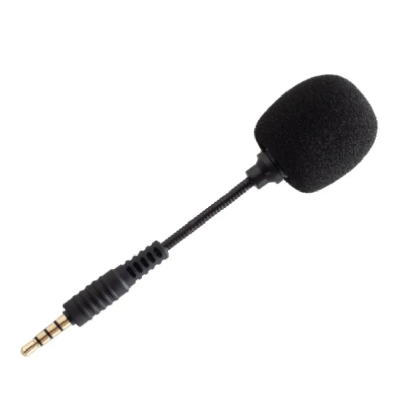 

500pcs Portable 3.5mm Jack Flexible Microphone Mini Audio Mic For Computer Mobile Phone Notebook Bendable Condenser Microphones