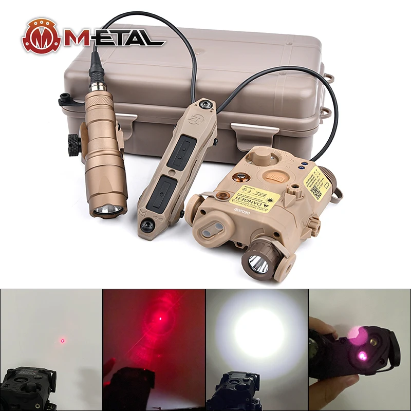 Airsoft PEQ15 UHP Red Laser And IR Night Vision Light PEQ-15 Battery Box Tactical M300 M600 Flashlight Fit 20mm Picatinny Rail