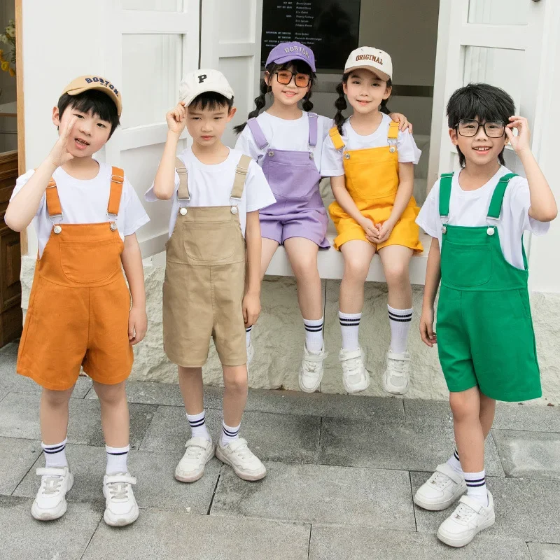 Baby Boys Girls T Shirt Jumpsuit Children School Brother Sister Twins Clothes Kindergarten Family Matching Outfits Summer 2024