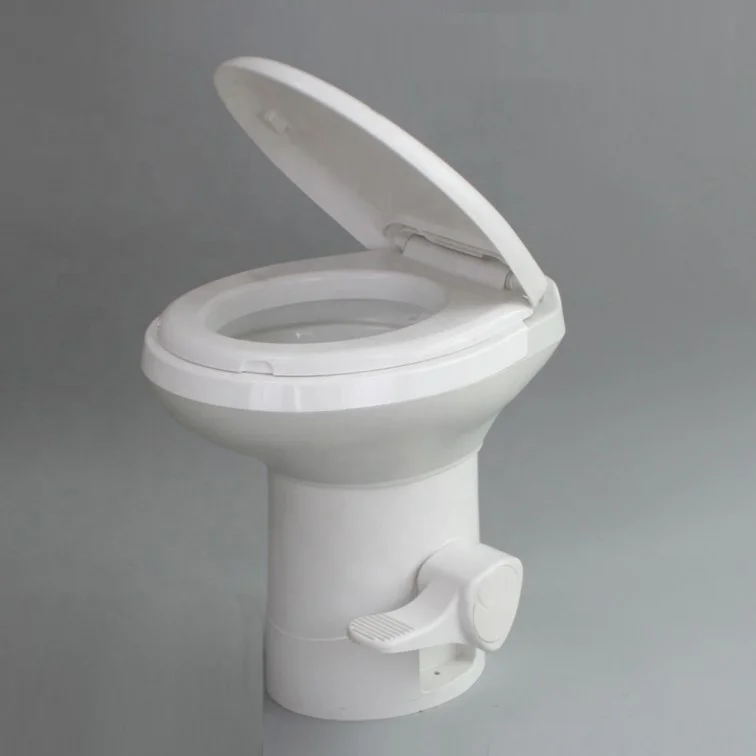 Outdoor Camping RV Portable Toilet Foot-operated Dual-Flush Concealed Tank Floor Mounted For RV Camping, Marine And Boating Use