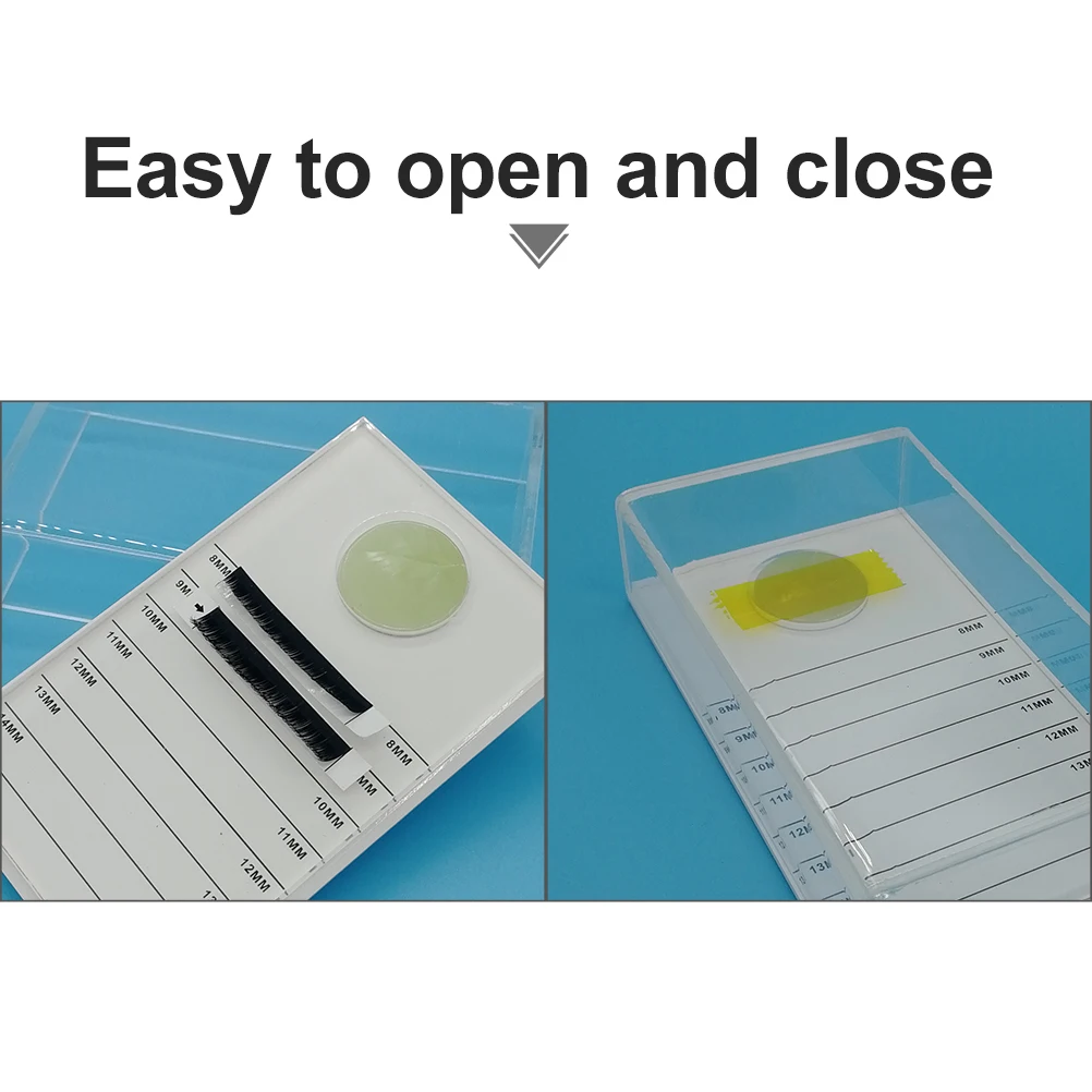 

1pc Grafting Eyelash Box Transparent Acrylic Storage Case Dustproof Lashes Extension Tool Makeup Supplies lash adhesive