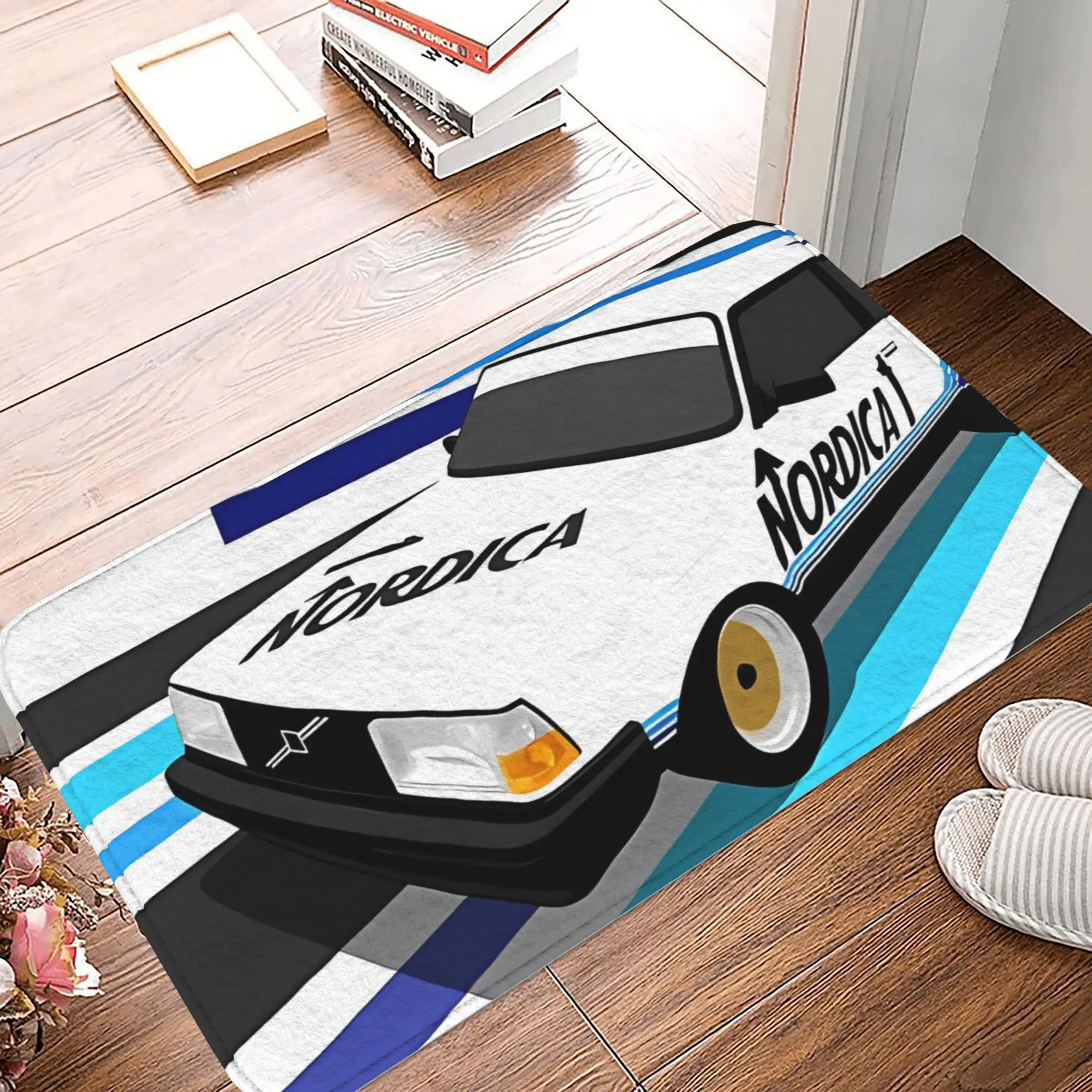 Lancer Evolution Doormat Car Racing Design Decorative Floor Mat – 31x20 Inch, Soft Non-Slip Rug for Entryway & Garage