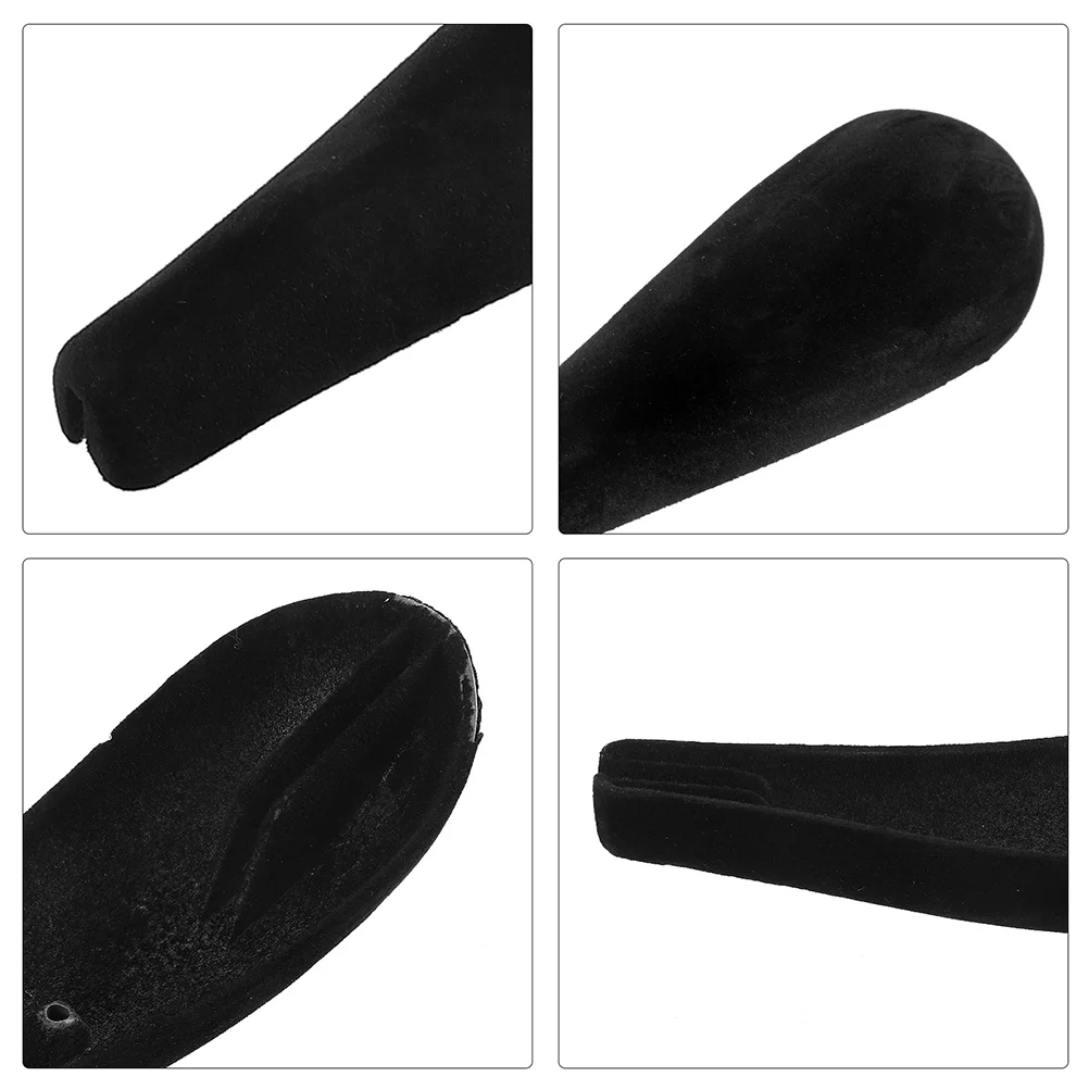 12 Uds. Almohadillas para colgar hombros flocadas negras, colgador de ropa antideslizante, protectores de hombros, formas moldeadoras para suéteres y camisas