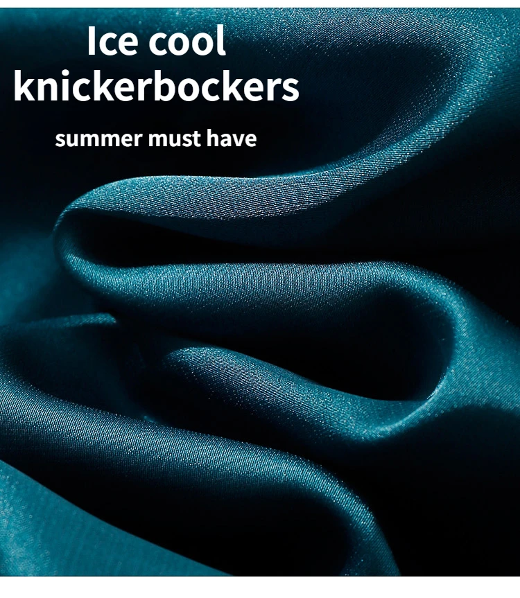 Summer Cool Ice Acetate Silk Bloomers Pants for Women & Men Loose Satin Knickerbockers Green Satin Pants for 150-169cm Tall
