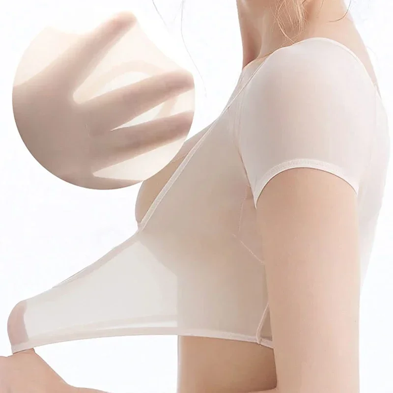 T-shirt Shape Sweat Pads Washable Armpit Sweat Pads Reusable Underarm Perfume Absorbent Guards Shield Deodorant for Women Girls