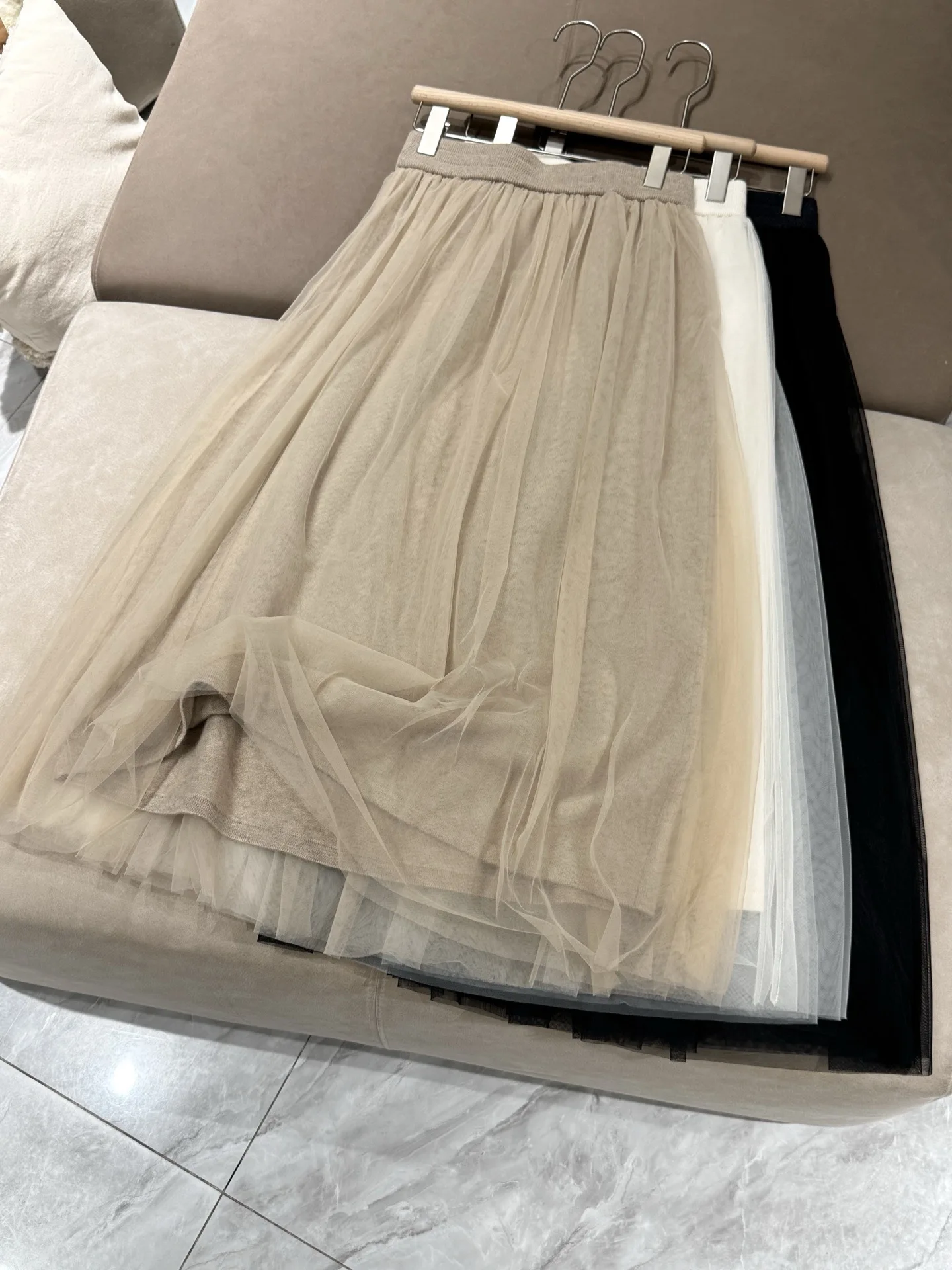 

Ele Casual Me Юбка-трапеция Женские расклешенные юбки с высокой талией Универсальные утягивающие юбки Повседневная одежда Другая ткань 00%