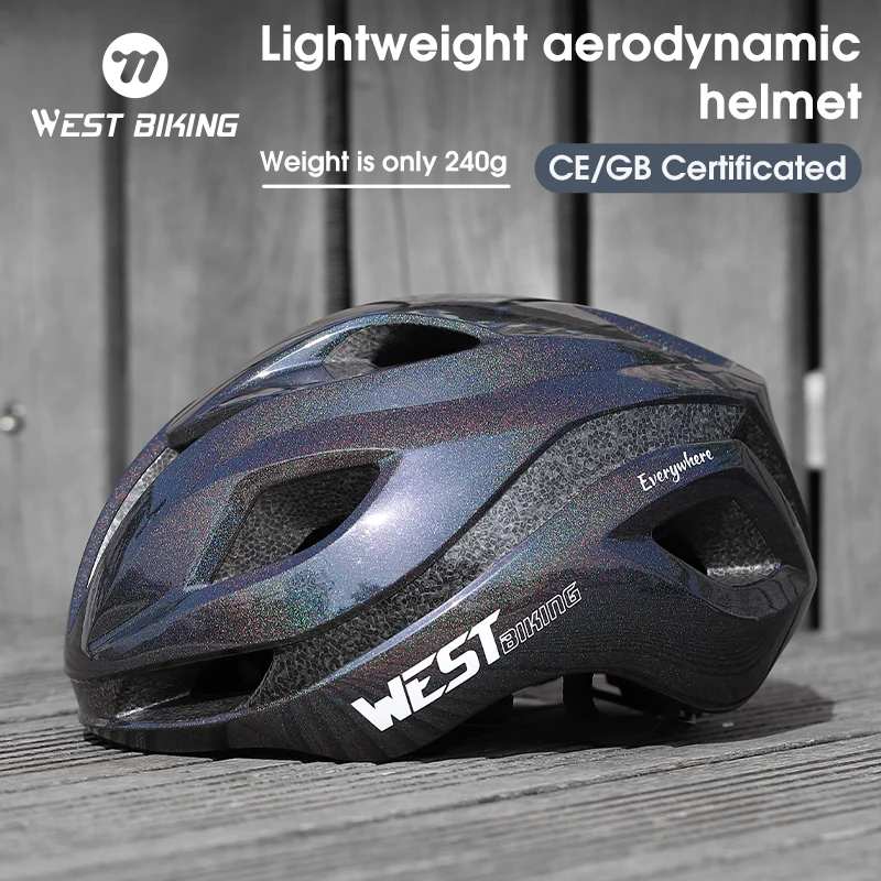 WEST BIKING New Ultralight Cycling Helmet Safety Cap Bicycle Helmet for Women Men Racing Bike Equipments Road MTB Adult Bike Hat