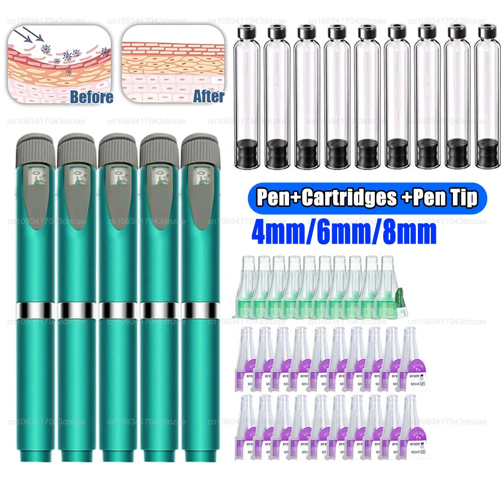 

Multi-use Precise Dosing Reusable Injection Pen 3ml Empty Cassette Bottle Cartridges 4-8mm Pen Tip Sterile Individual Packaging