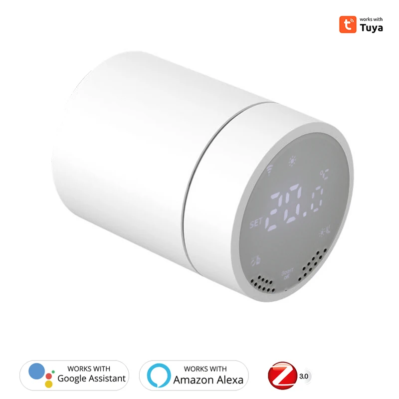 

Tuya 3.0 Thermostatic Radiator Valve Actuator Temperature Controller Via Alexa Tuya Smart Life APP Remote Control