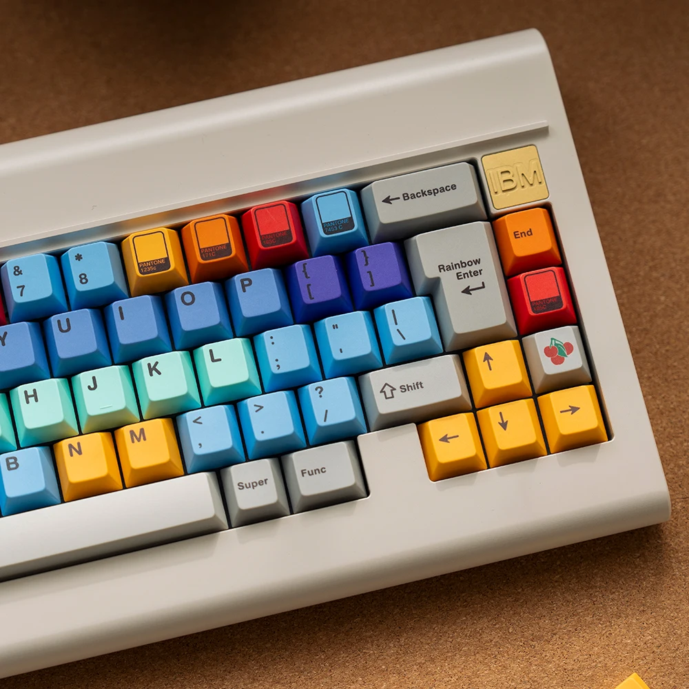 

FBB Keycaps Retro Series rainbow Retro Rainbow Retro Color PBT Sublimation Customized Mechanical Keyboard