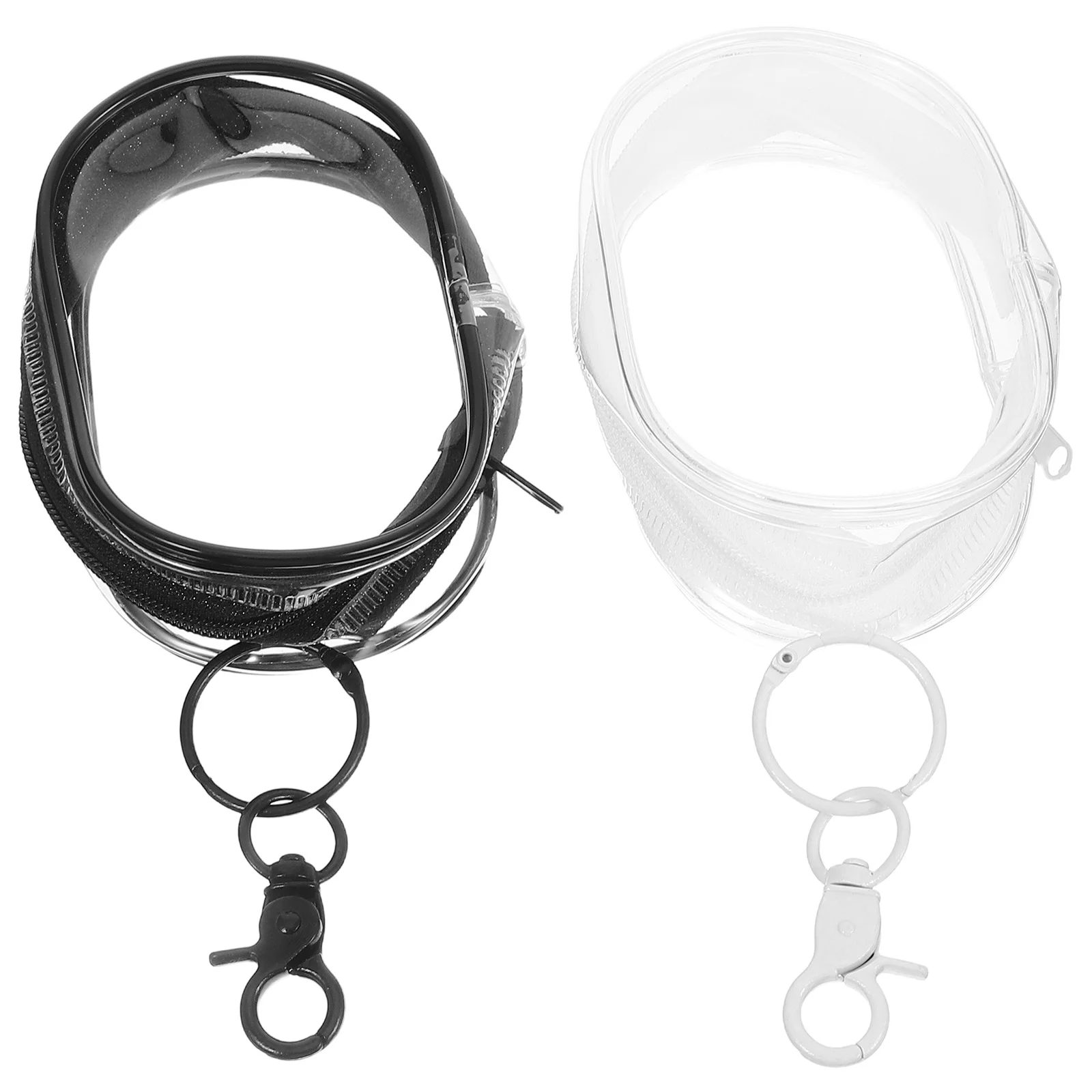 

2pcs Portable Transparent Hanging Bag For Data Cable Earphone Storage Usb Flash Disk Holder Keychain Clear Organizer Mini Pouch