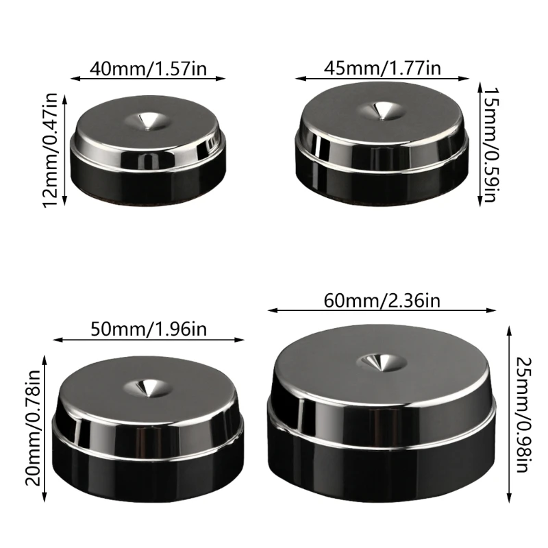 Almofada amortecimento alto-falantes aço inoxidável com borracha macia para som equilibrado