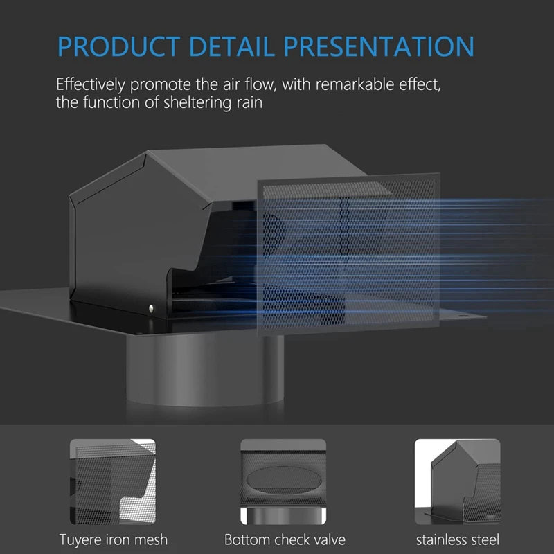 Roof Vent Cap-Roof Vents 4 Inch Steel Bathroom 4 Roof Exhaust Vent For Ventilation System