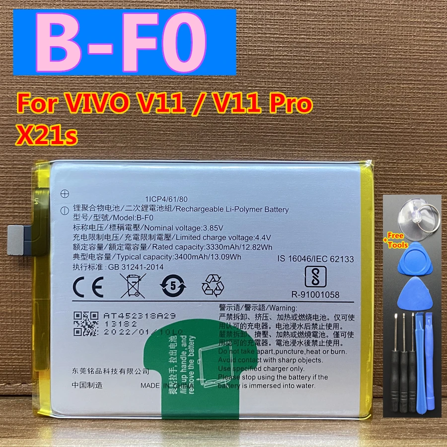 New Original B-F0 3400mAh Cell Phone Battery for VIVO V11 / V11 Pro / X21s 1804, 1806, 1814 PD1813F-EX