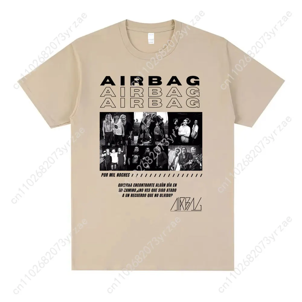 وسادة هوائية Por Mil Noches ريترو التي شيرت رجل امرأة عالية الجودة خمر تي شيرت القطن قصير الأكمام موضة المحملة لينة تنفس القمم