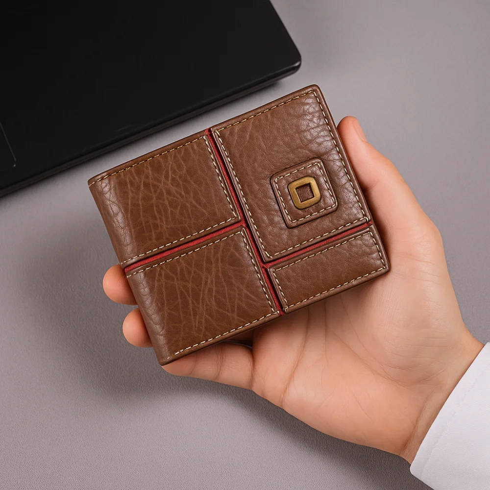 Cartera corta clásica a la moda para hombre, tarjetero de cuero Pu para negocios, carteras plegables informales de Color sólido para hombre, regalo