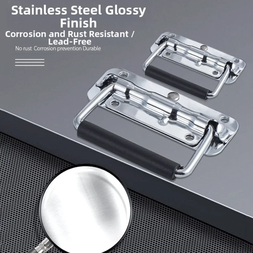 For Durable 304 Stainless Steel Spring Pull Handle with Automatic Rebound for Tool Boxes Cabinets Doors Practical and Reliable