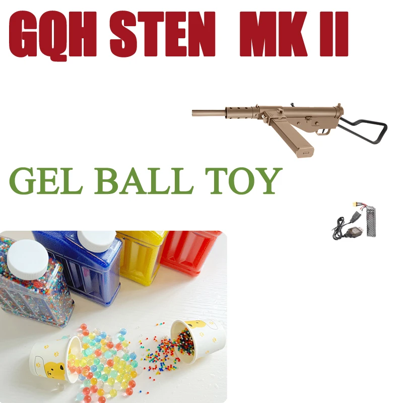 AK UNCLE GQH STEN MK2 Pistolet na kulki żelowe 7-8mm Pistolet na kulki wodne GBB Nylonowy Elektryczny Pistolet na Kulki Żelowe WBB