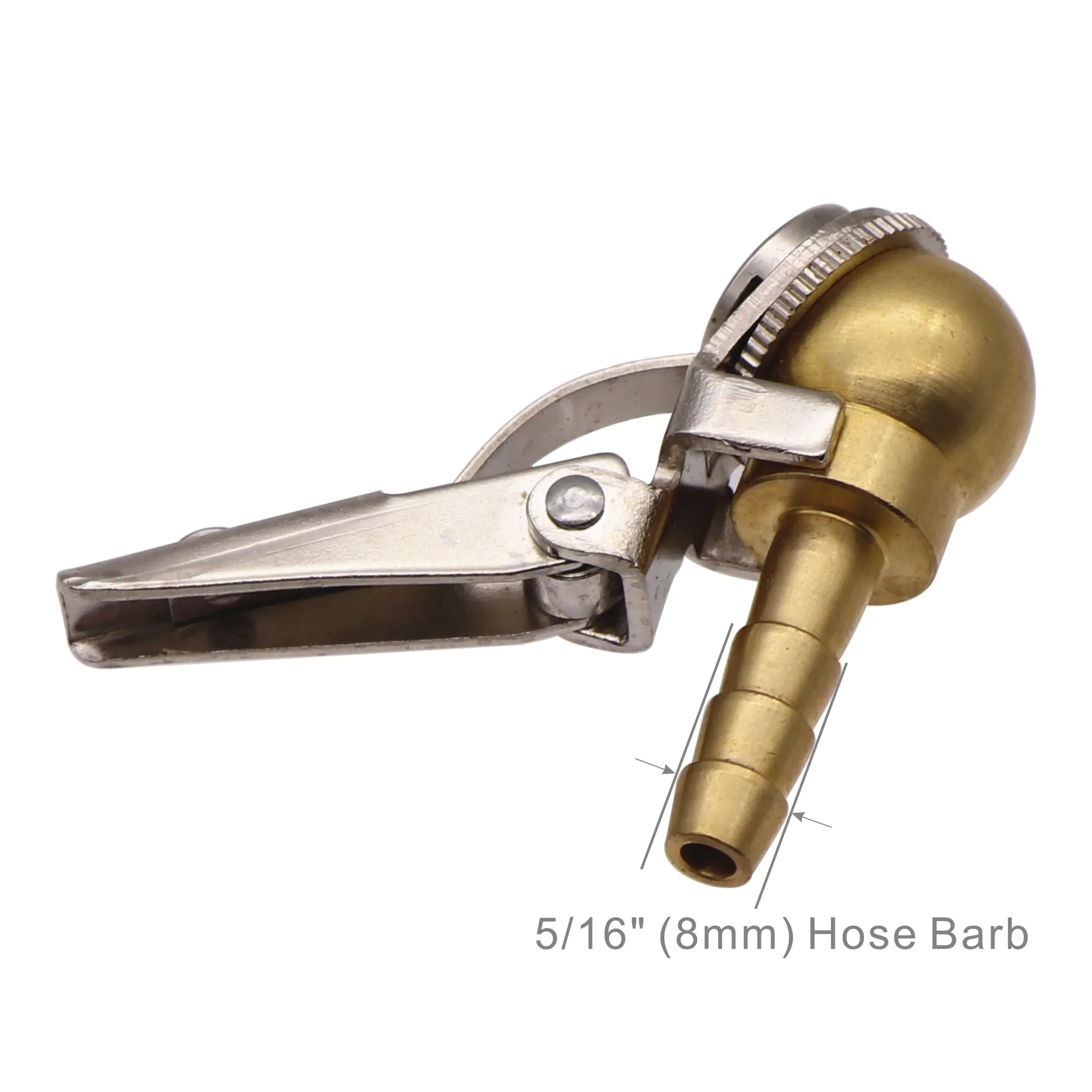 ظرف هواء نحاسي ، 5/16 بوصة ، مشبك مغلق/مفتوح ، كرة قدم/مقياس نفخ الإطارات ، موصل سريع ، أدوات إصلاح الإطارات