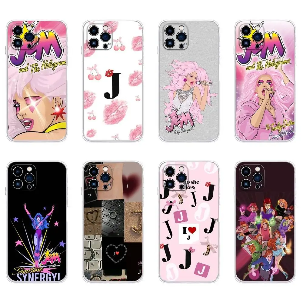 

J-Jem And The Holograms Phone Case For iPhone 16,15,14,13,12,11 Plus,Pro,Max,XR,XS,Plus,E,Mini Transparent Soft Cover