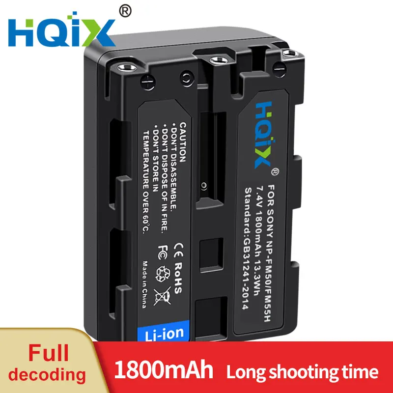 

HQIX for Sony DSC-R1 S30 S50 S70 S75 S85 F707 F717 S828 CCD-FRV96K FRV106K FRV208E FRV108E Camera NP-FM50 FM55H Charger Battery