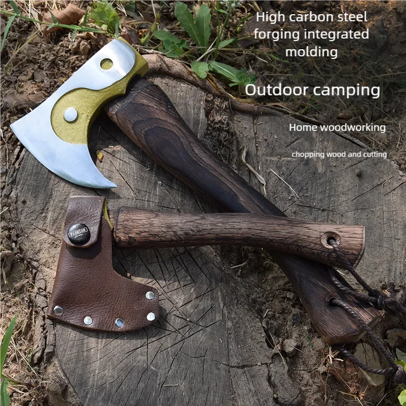 Outdoor dedicated chopping, camping, logging, household use of Tai Chi axe, playing with axe, portable carrying Tai Chi axe