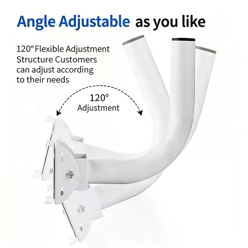 Weather Station Mounting Pole: Outdoor Adjustable Antenna Universal Bracket Iron/Stainless Steel