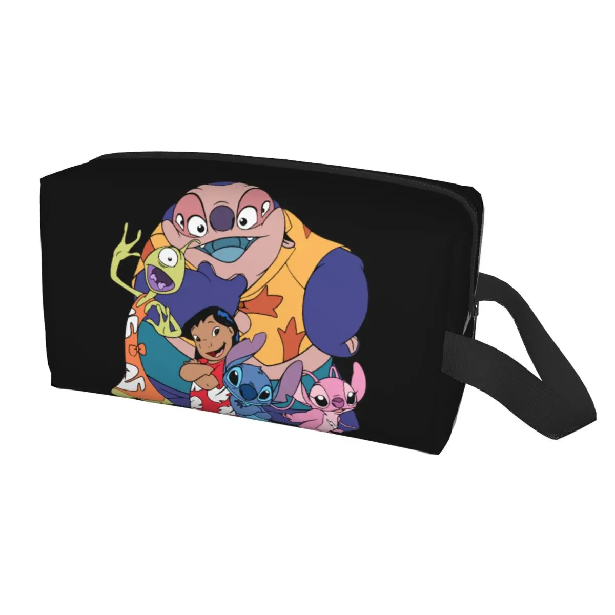 Custom Lilo And Stitch Ohnan Anime Film Travel Cosmetic Bag for Women Makeup Toiletry Organizer Lady Beauty Storage Dopp Kit Box