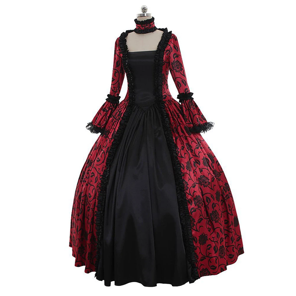 

Renaissance Style Gown Medieval Dress Casual Dress Comfortable Fit High-End Craftsmanship Large Size Range M-2XL Formal Events
