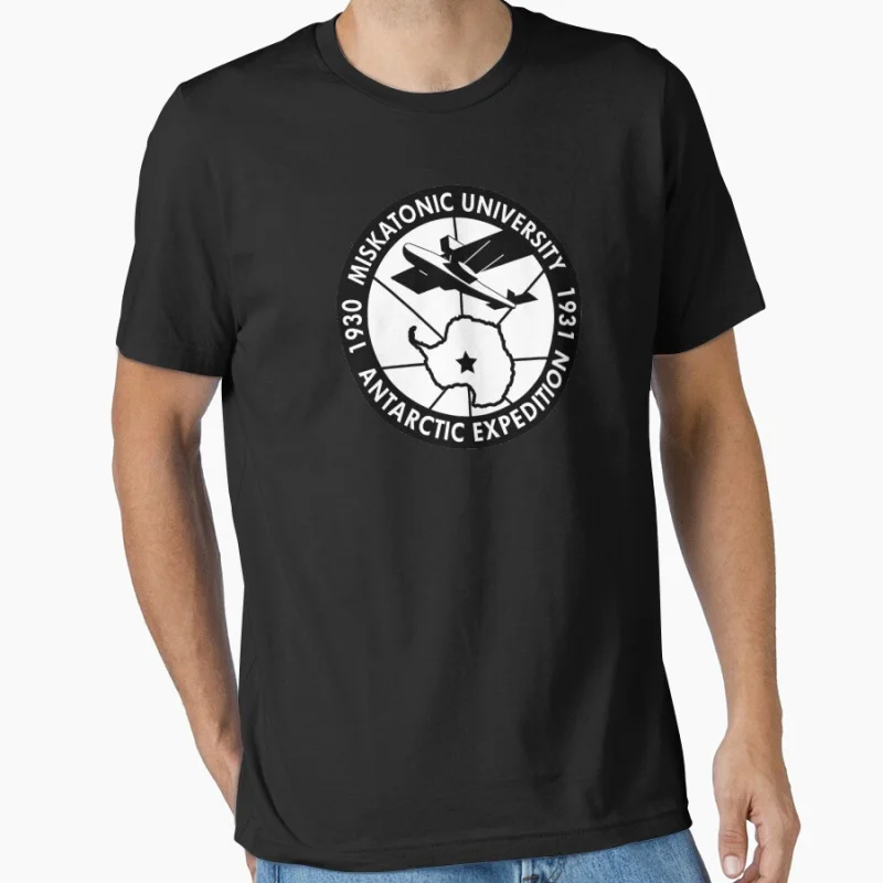 

Miskatonic University Antarctic Expedition 1128 Halloween Gift T shirt Large size Tops Horror Cthulhu Scifi Printed clothes