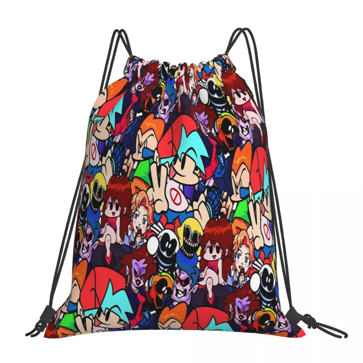 

Рюкзаки с коллажем и шнурком Funkin, портативные сумки с завязками, спортивные карманы для книг для мужчин и женщин, студентов