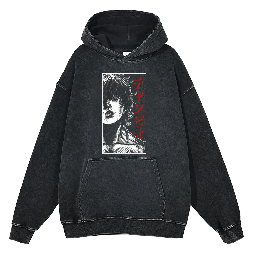 Men's anime hoodie baki printed front pocket graphic sweatshirt for men and women 100% cotton adult sweatshirt casual top M-4XL