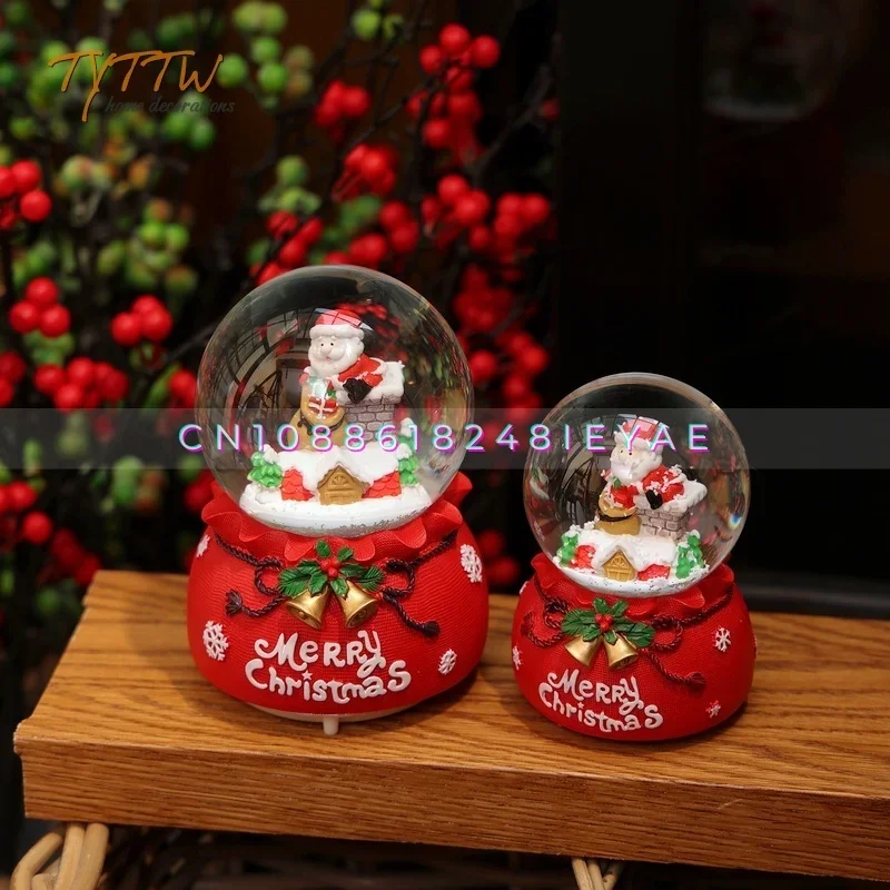 

Warm and Creative Christmas Music Box, Romantic Music Box in The Snow, Christmas Crystal Ball Gift Ornaments