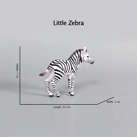 Zebrafigur Babyzebra Miniatyr Plastmodell Leksakshästar Actionfigur Djungeldjur Figurer Barnleksaker Spel Barnpresenter 10 best sales djungeldjur - №10