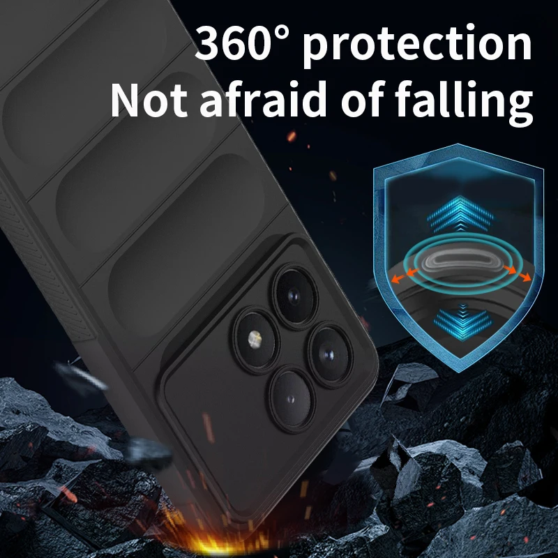 

Soft Silicone Case for Xiaomi Redmi K70e Shockproof Anti-slip Protective Back Case Cover Redmi K70 Phone Fundas Redmi K70 Pro