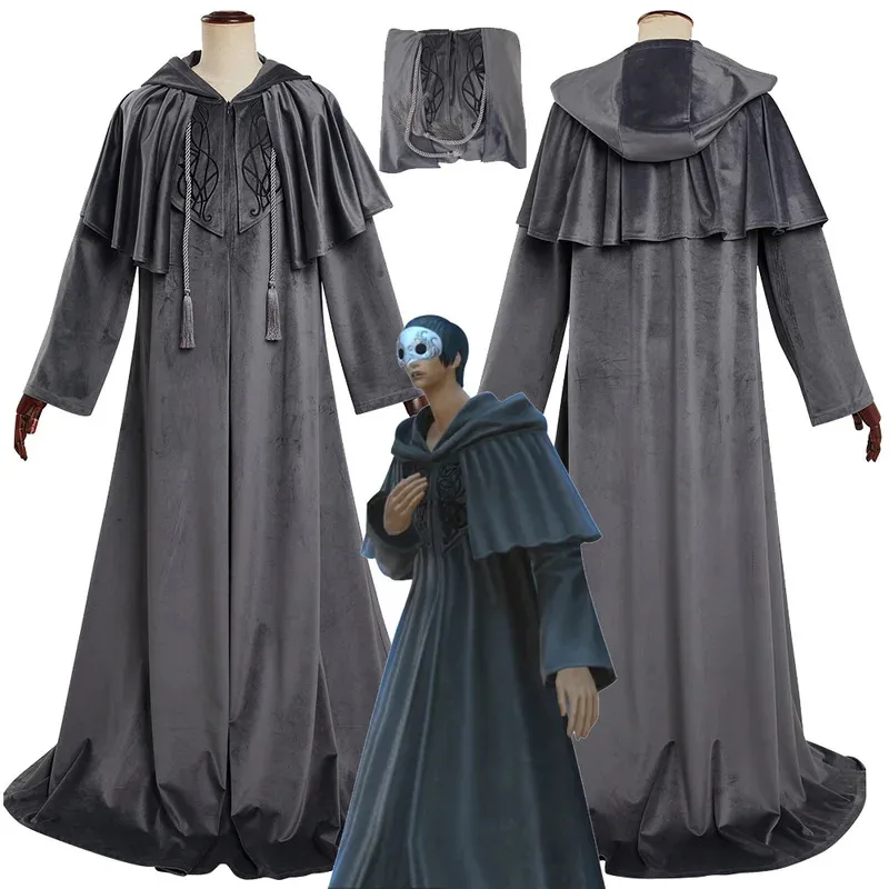 

FF14 Emet Selch Cosplay Final Cosplay Fantasy XIV Costume Cloak For Men Adult Male Cape Halloween Carnival Party Roleplay Suit