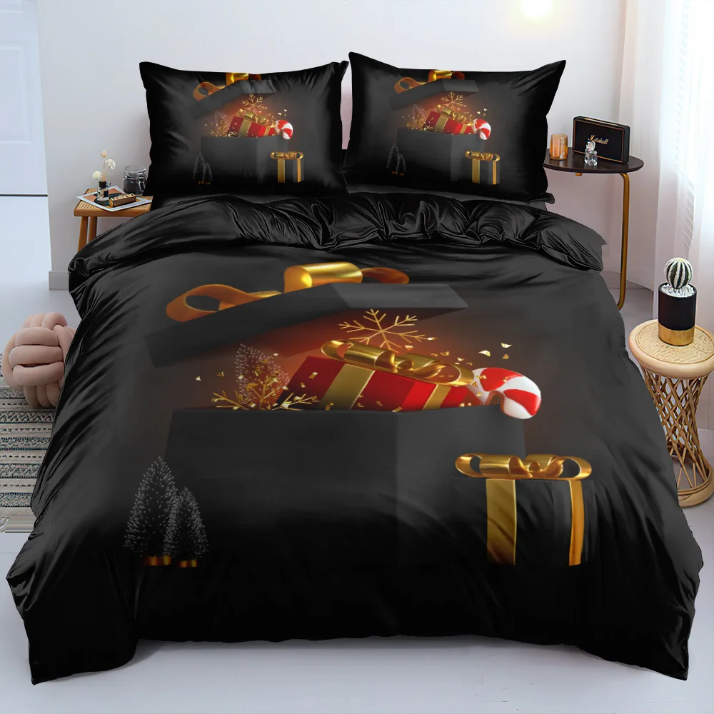 2/3pcs bedding set Digital Print Comfortable Duvet Cover for Home Bedroom Decoration, 1 Duvet Cover and 2pillowcase with Zippers