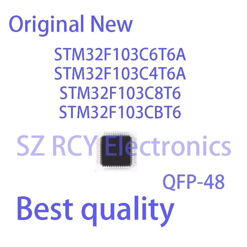 (2 PCS)NEW STM32F103C6T6A STM32F103C4T6A STM32F103C8T6 STM32F103CBT6 QFP-48 MCU IC Chip electronic