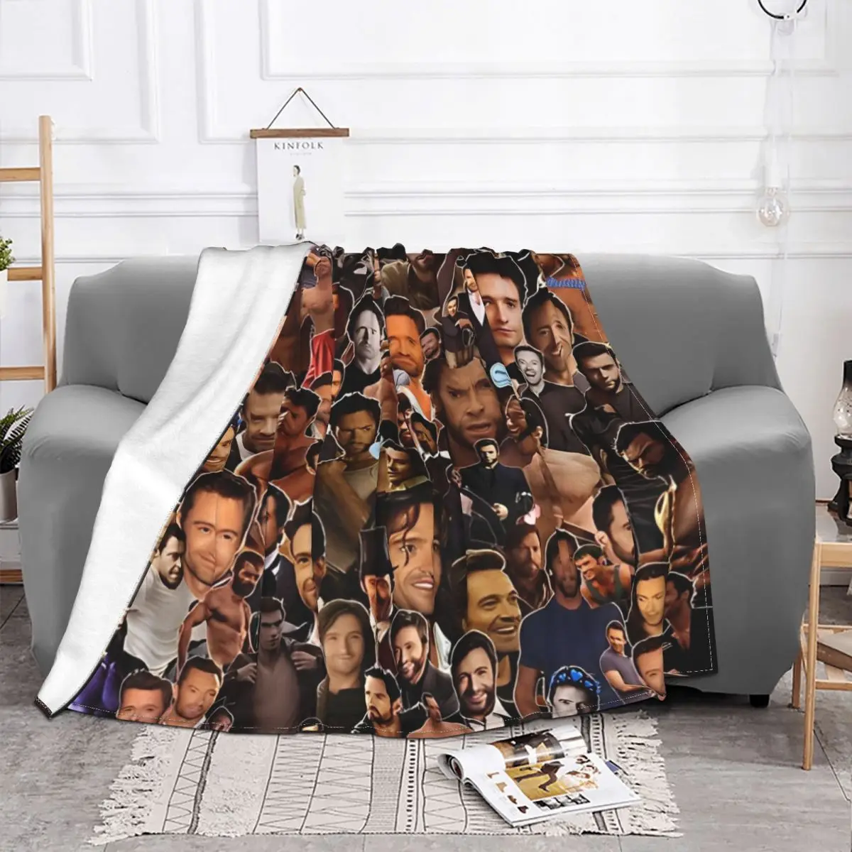 Hugh Jackman Blankets Coral Fleece Plush Spring Autumn Breathable Warm Throw Blanket for Home Couch Bedspread