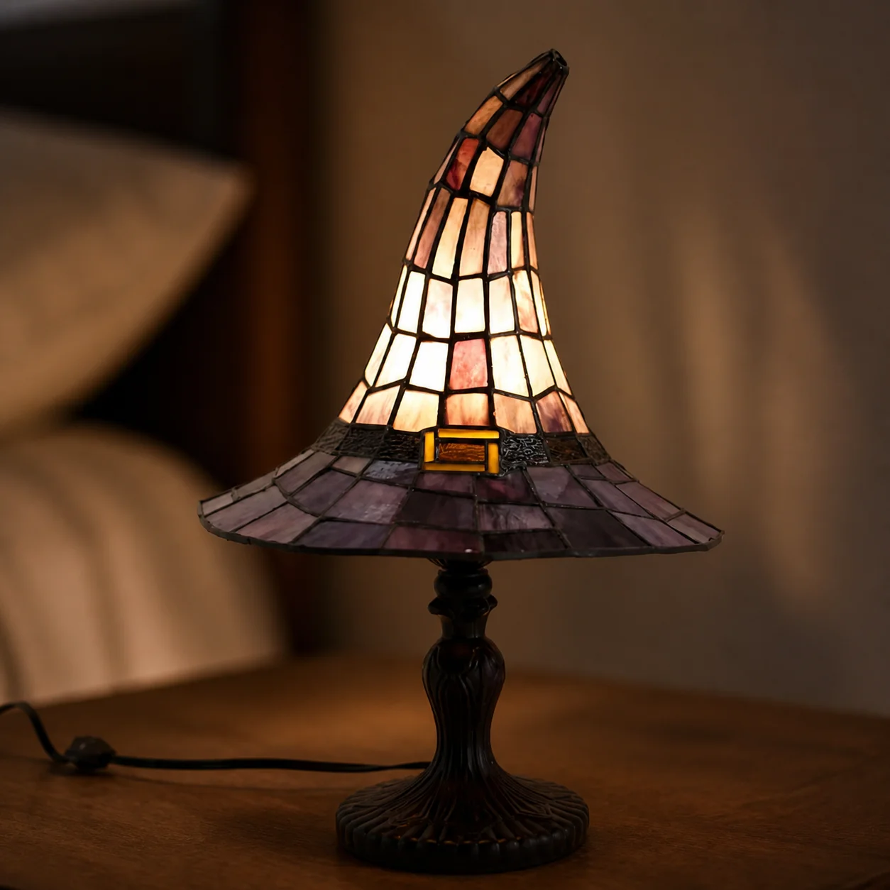 witch-hat-lamp-artistic-halloween-decor-for-party-lovers-resin-led-night-light-colorful-shadow-projection-home-ornament