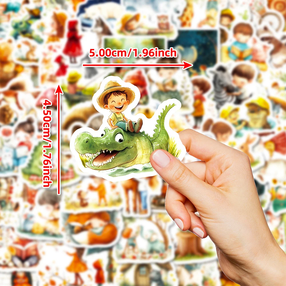 10/30/56 Uds. Pegatinas de bosque de cuento de hadas mágico de dibujos animados impermeable DIY papelería teléfono cuaderno lindo Animal Graffiti calcomanías Decoración