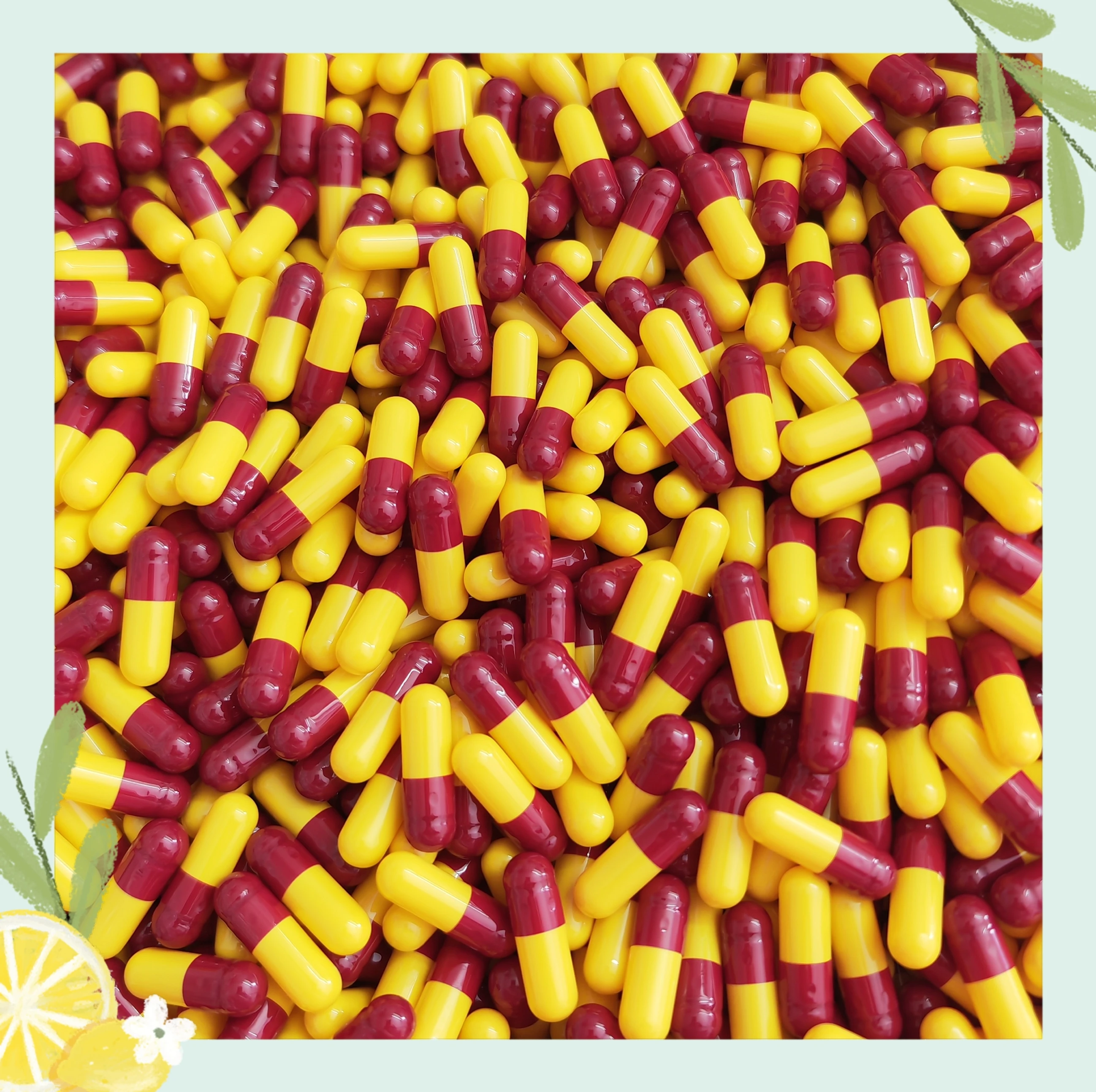 10000PCS 0# Empty Capsule,Purple Red Yellow Medical Capsule,Hard Gelatin Hollow Capsule,Packing,Pill Case for Powder,Granule,