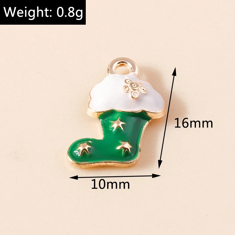 20 Stück Mix süße Emaille Weihnachten Schneemann Baum Hirsch Weihnachtsmann Charms Anhänger für Schmuckherstellung Halsketten Ohrringe DIY Geschenke – Detail 29