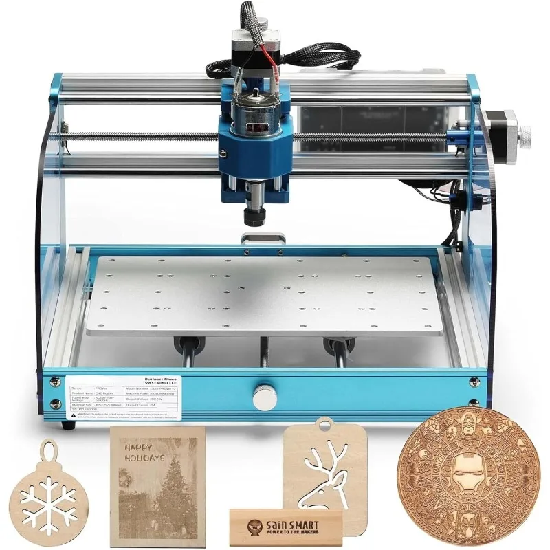 3018-PROVer V2 CNC Milling Machine, Desktop CNC for Beginner with Limit Switches, Upgraded Z Axis Aluminum Spoilboard