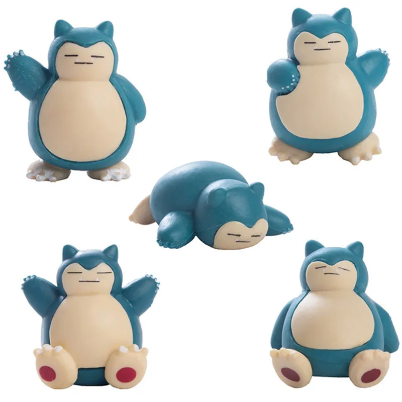 Pokemon Cartoon-Film-Anime-Figuren Pikachu Snorlax Eevee Hochwertige Action-Tiermodelle Spielzeug Weihnachtsgeschenk Großpackung