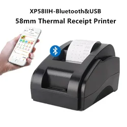 XP58IIH Takeaway Automatic Order Receiving Retail POS Cash Register Small Ticket USB Bluetooth 58mm Thermal Receipt Printer