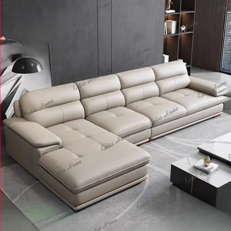 Factory Direct Real Minimalist Living Room Sofas Classic Sleeping Modern Lounge Sofa Leather Luxury Soft Couch Wohnzimmer Furnit
